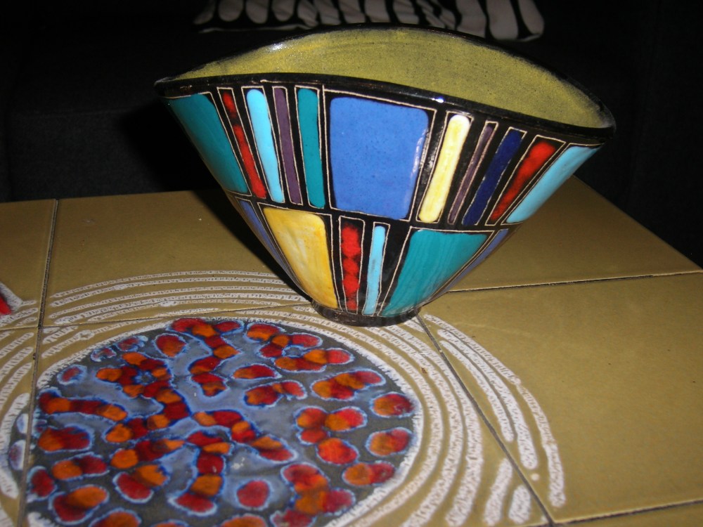 Fan shaped Italian pot, from Cawthorne Antiques, Barnsley.