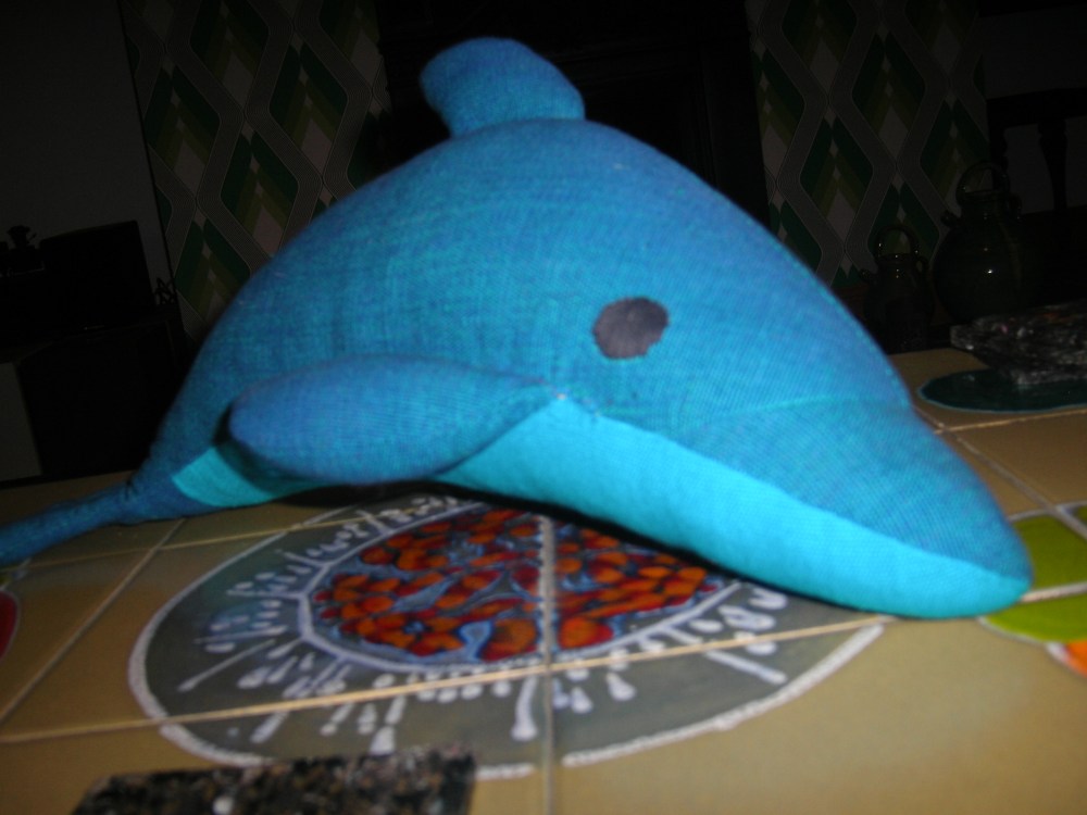 Blue dolphin - the latest stuffed addition