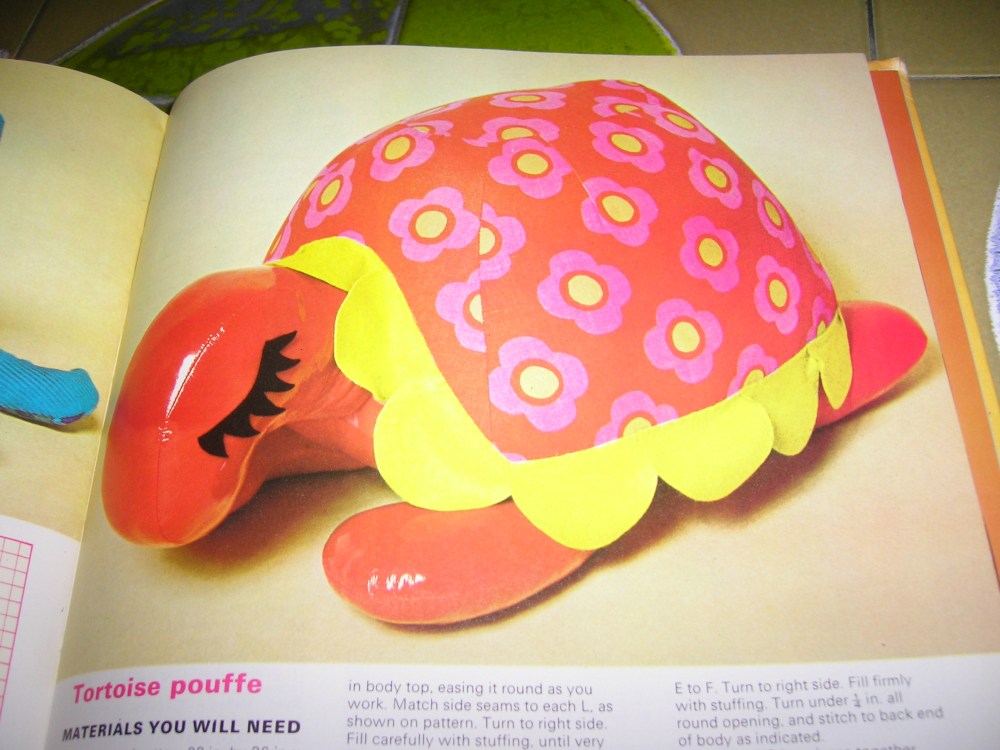 HUGE plastic tortoise pouffe!