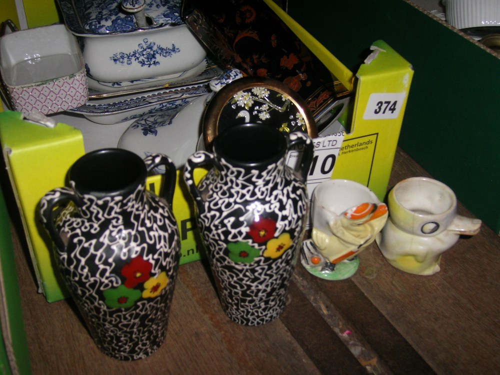 Some Italian pots and retro plastic egg cups