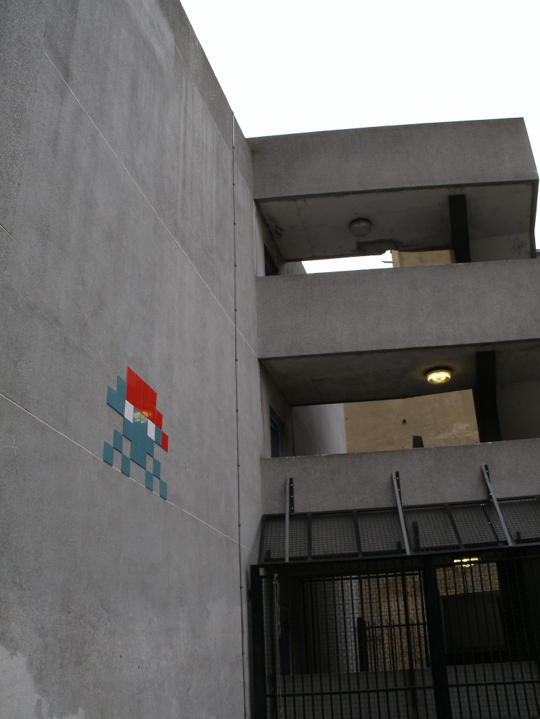 Space Invasion detected - complete with concrete block...