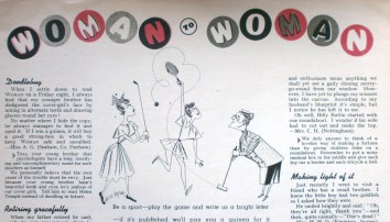 Vintage Woman's Own Magazine Letter