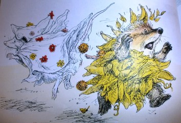 Both ladies yowled with fright and ran for their lives!