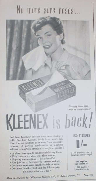 Vintage Kleenex advert
