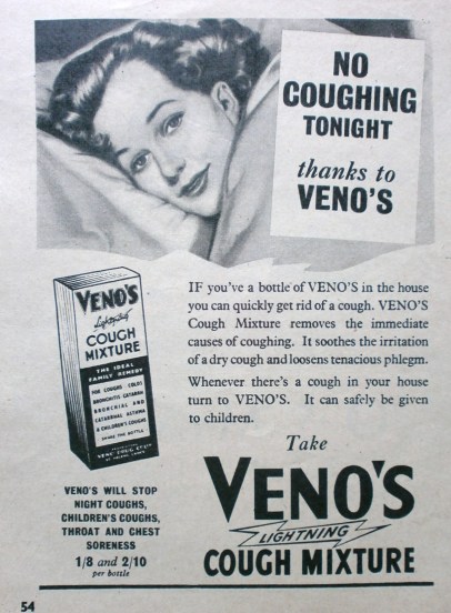 Veno's Cough Mixture advert