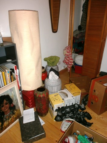 Vintage west german pottery lamp and other junk!