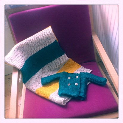 Baby Blanket and Cardigan