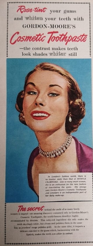 Vintage toothpaste advert 1952