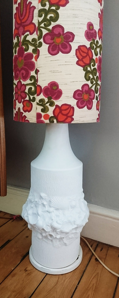 German pottery lamp